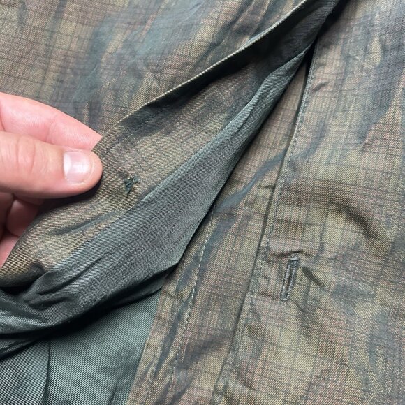 Vintage 1960s trench coat sharkskin rockabilly overcoat plaid jacket men’s 44R - Picture 10 of 10